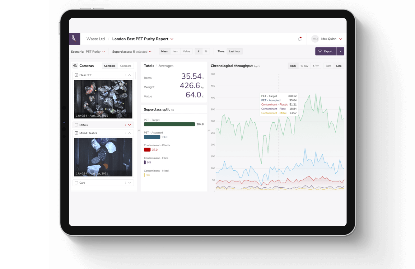 Greyparrot Dashboard view-centre